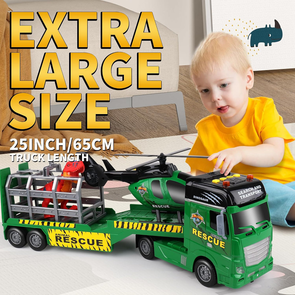 Dwi Dowellin Toddler Boy Toys for 3 4 5 6 Year Old - Dinosaurs Truck - image 4