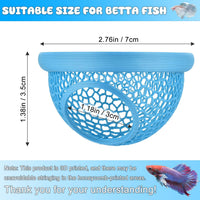 Floating Betta Hide & Shrimp Cave, 3D Printed Aquarium Decor - Blue - image 2