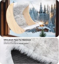 Cat Window Perch, Plywood Moon Bed with 4 Heavy-Duty Suction Cups – Essentials for Cats - Faux-fur - image 2