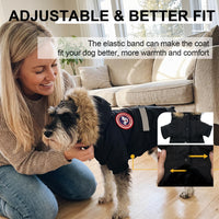 Small Dog Coats, Waterproof - S(Chest 17.7") / Black - image 3