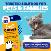 Soft Claws Nail Caps for Medium Cats, 40 Caps - Blue / Medium - image 2