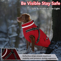 Dogcheer Dog Winter Coat with Harness - Red / Small(Chest:16.9", Back:11.8" Neck:12.5") - image 2