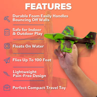 Foam Airplanes - Stocking Stuffers for Kids All Ages 4 5 6 7 8 9 10 Year Old - Best Toy Gift - Boy - Camo - image 3