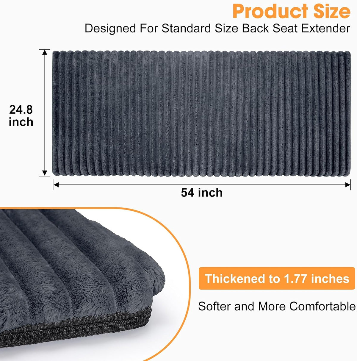 FURTIME Backseat Pet Bed Mat - Grey - image 4
