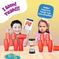 Gamie Stacking Cups Game for Kids, Set Includes 24 Cups - Stacking Cups Game - image 4