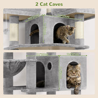 Globlazer Cat Tree Tower for Multiple Adult Cats, F82 - 82 inch / Light Grey - image 4