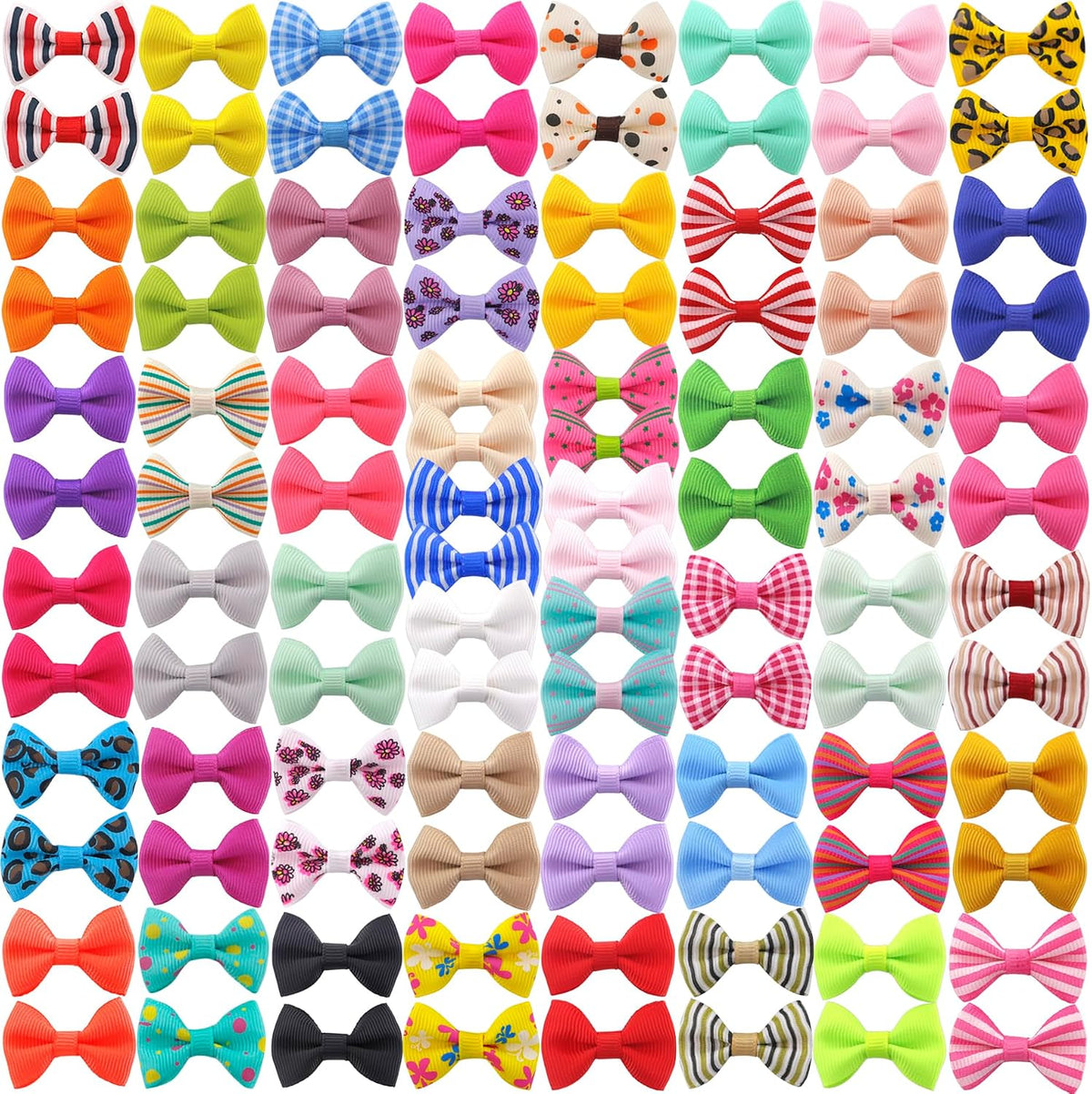 Dog Hair Bows Small Puppy Clips for Pet Grooming Accessories Doggy - 100pcs dog hair clips