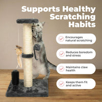 Catify Spin n' Scratch Cat Scratch Pad Refill, Round - Gray Scratching Post - H: 25" - image 4