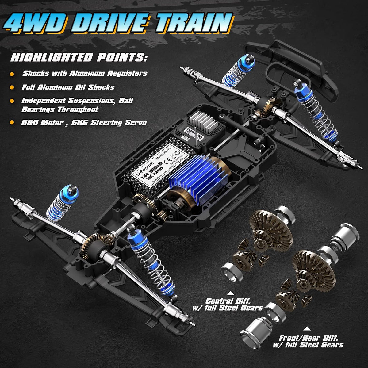 HAIBOXING 2995 RC Truck, 1:12 Scale RC Buggy - Green-black - image 2