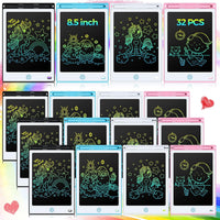 Zhehao LCD writing tablets for kids, 32 colorful 8.5 inch erasable doodle boards - view 3