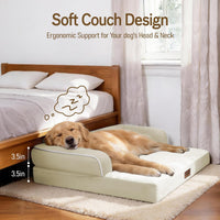 Comfort Expression Orthopedic XL Dog Bed for Large and Extra Large - Beige / 48"L x 33"W x 8"Th - image 3