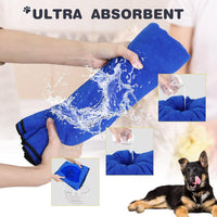 Chumia 4 Pcs Dog Towels for Drying - 30 x 50 Inch / Blue - image 3