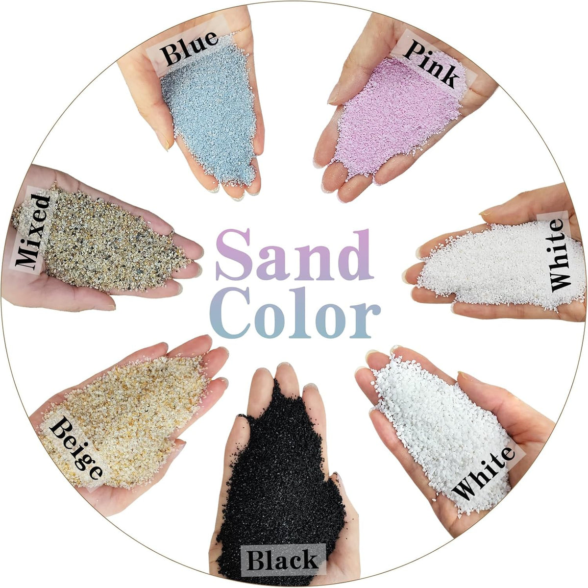 5 lbs Aquarium Sand, Beige Fish Tank Sand - White-XXS / 10 LB - image 3
