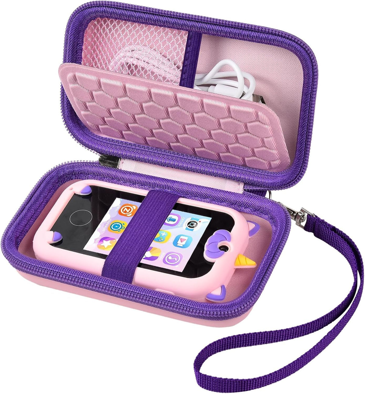 ALKOO kids smartphone case, zip carrying box for kids toy phones and learning cameras - view 5