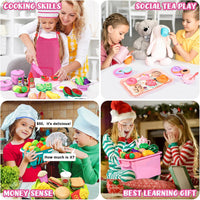 Upgraded Kids Grill Playset, Interactive BBQ Toys - Pink - image 2
