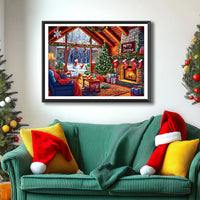 Vintage Paint Hummingbird Flower 500 Piece Puzzles for Adults - Colorful-1000 Piece-christmas Cabin / 27.5" X 19.7" - image 4