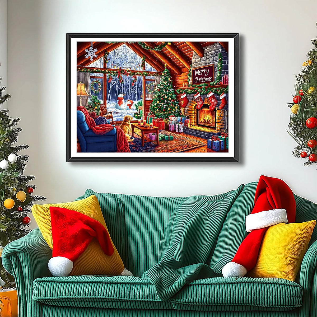 Vintage Paint Hummingbird Flower 500 Piece Puzzles for Adults - Colorful-1000 Piece-christmas Cabin / 27.5" X 19.7" - image 4