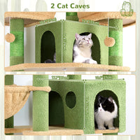 Globlazer Cat Tree Tower for Multiple Adult Cats, F82 - 82 inch / Green - image 4