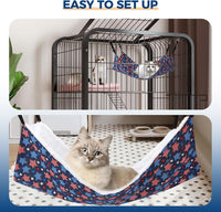 Cat Hammock for Cage Hanging Reversible 2Pack - Stars / L - image 4