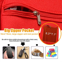 Tomkas Small Dog Sling Carrier, Classic Pocket & Classic Strap - Red / M - Zip Pocket & Classic Strap - image 2
