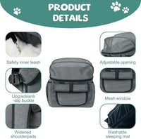 Qivine Dog Bike Basket, Oxford Cloth Dog Basket for Bike with Adjustable Mesh Windows, 11 Lbs Portable Dog Carrier for Bike with Widen Shoulderpad, Bicycle Basket Bag for Dogs and Cats