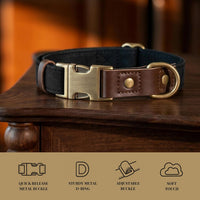 PU Leather Dog Collar for Small Dogs Puppy, Soft Lining, Green S – Essentials for Dogs - Black / M: Neck 14-19", Width ¾" - image 4