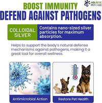 Colloidal Silver for Dogs, Cats, Horses & Birds - 20 PPM Effective Wound Care, Hot Spot Treatment, Skin Relief & Immune Support - All-Natural Pet Colloidal Silver (1 Gallon)