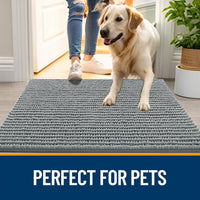 OLANLY Dog Door Mat for Muddy Paws 30x20 - 30" X 20" / Grey - image 3