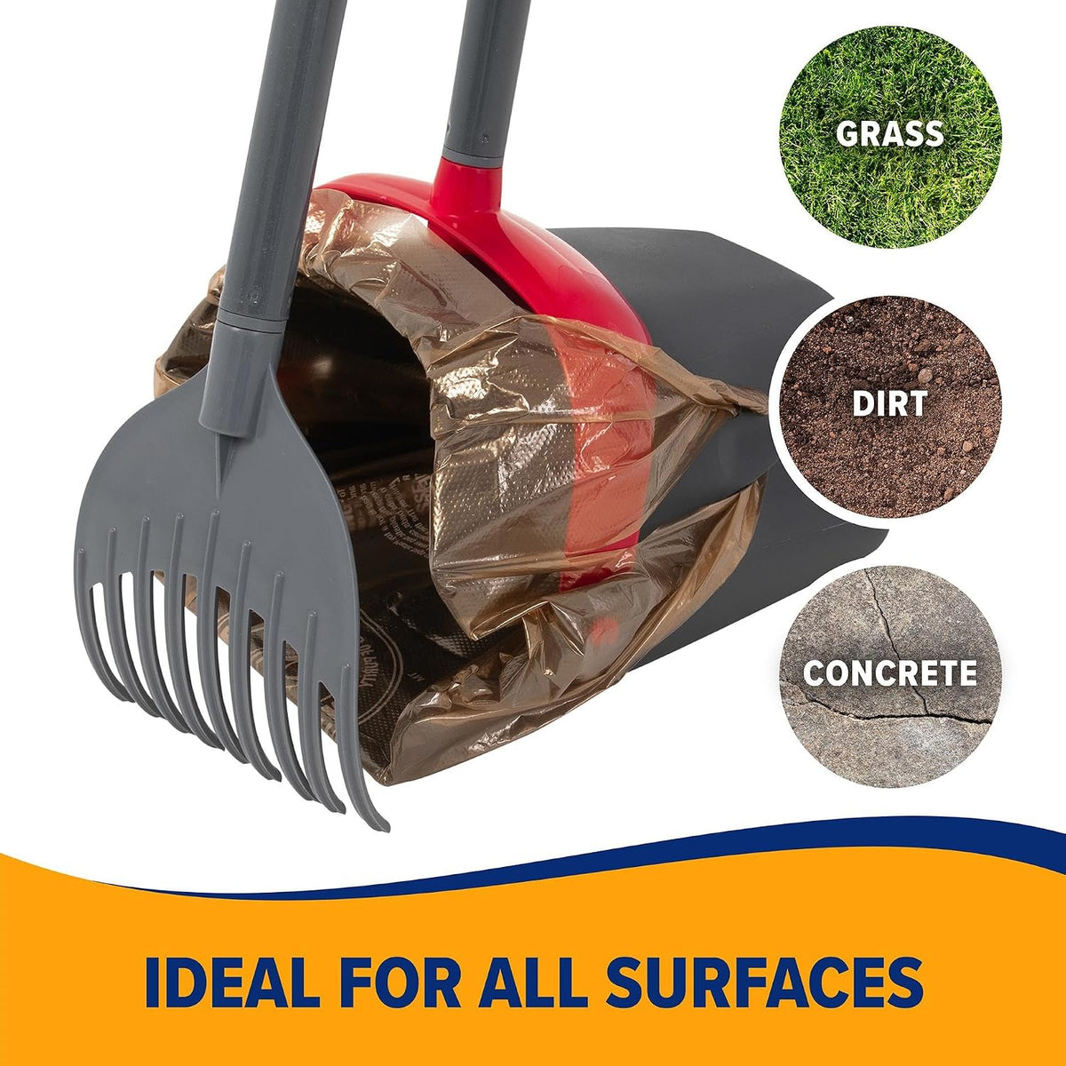 Arm & Hammer Swivel Bin & Rake Dog Pooper Scooper - XL / Swivel and Rake Scooper - image 3