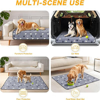 Washable Pee Pads for Dogs, 2 Pack Reusable Puppy Pads, Waterproof Pet Pee Pads for Dog Potty Training, Extra Large Dog Pee Pads for Crate, Playpen, and Whelping, Durable and Absorbent, Grey 34"x52"