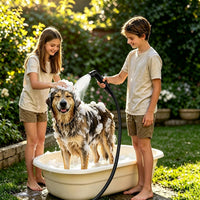 Dog Shower Attachment Metal - Black / 3/4" Outdoor Faucet Adapter - image 2
