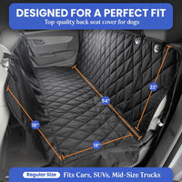 4Knines Heavy-Duty Rear Seat Cover for Dogs - Regular / Tan - image 2