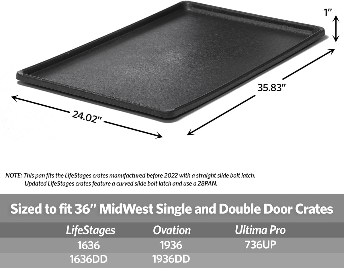 LifeStages by MidWest 36-Inch Replacement Pan - Fits 36-Inch Crate - LifeStages Footprint - image 3
