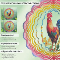 Cawalap Wind Spinners Outdoor Butterfly - Chicken / 12 Inch - image 3