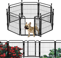 Gardner Pet Dog Playpens, 24" H 16 Panels Dog Pen Outdoor/Indoor Dog Fence Exercise Pen for Small - Black / 8 / 24"H