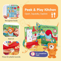 hahaland Baby Soft Cloth Crinkle Books Touch and Feel Sensory Infant - 3D Busy Book - image 4