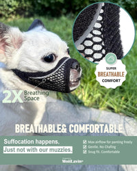 Dog Muzzle, Soft Mesh Muzzles for Small Dogs - Cherry Red / XS-Snout (5.0"- 5.3") - image 4