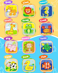 Benresive Wooden Toddler Puzzles - 12 PCS - image 4