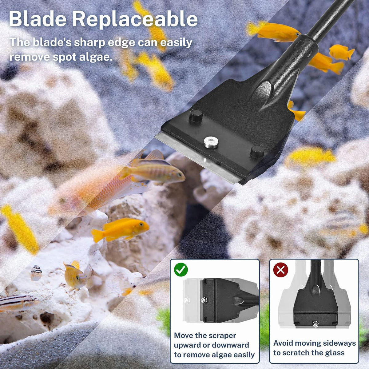 Olaismln Fish Tank Scraper Cleaner for Glass Aquariums - image 2