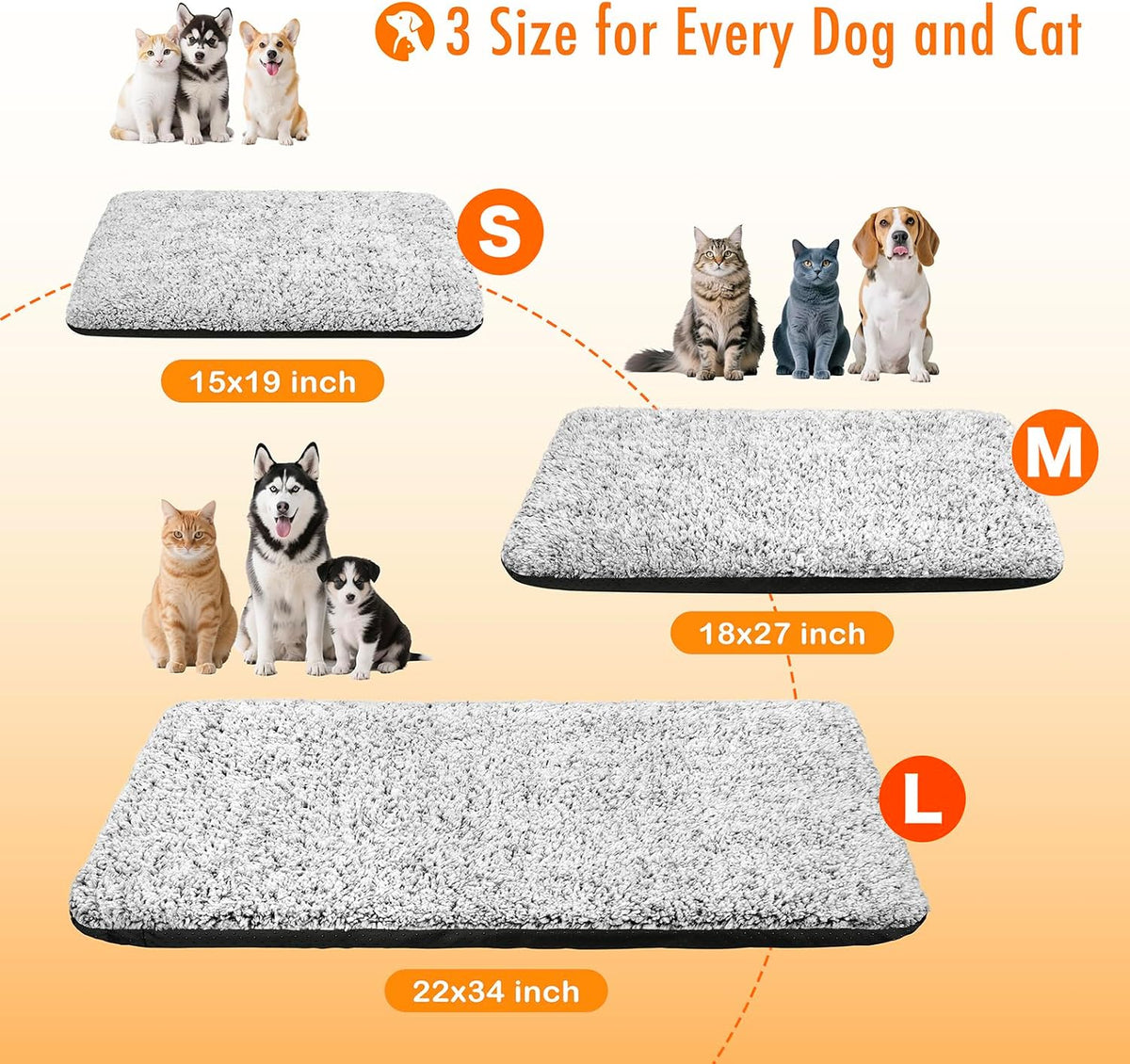 Self Warming Cat Bed, 2.0 Upgraded Thermal Mat for Indoor Cats - Gray / 18"x27" - image 4