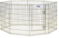 MidWest 30-Inch Exercise Pen, Single Door, 16 Sq Ft Play Area – Essentials for Dogs - Gold Zinc w/ Door / 36" H - image 2
