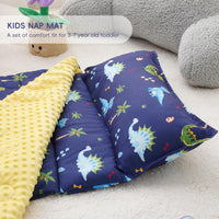 Bunnikins & Clover Toddler Nap Mat with Removable Pillow - Dinoworld - image 4