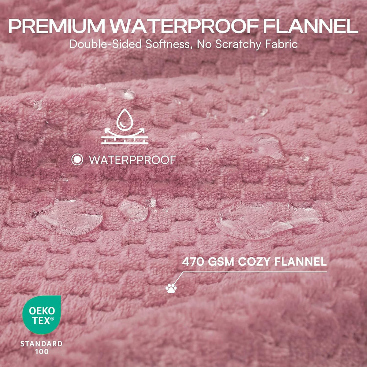 Luciphia Waterproof Blanket for Dog - Pink / M(57''x40'') - image 2