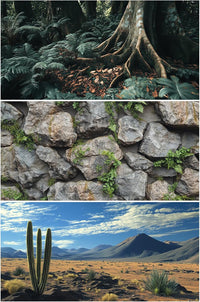 3 PCS Terrarium Background - 36x18 Inch