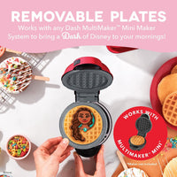 Dash Waffle Maker Plates, Dinosaur & Unicorn, Nonstick - Moana and Pua - image 3