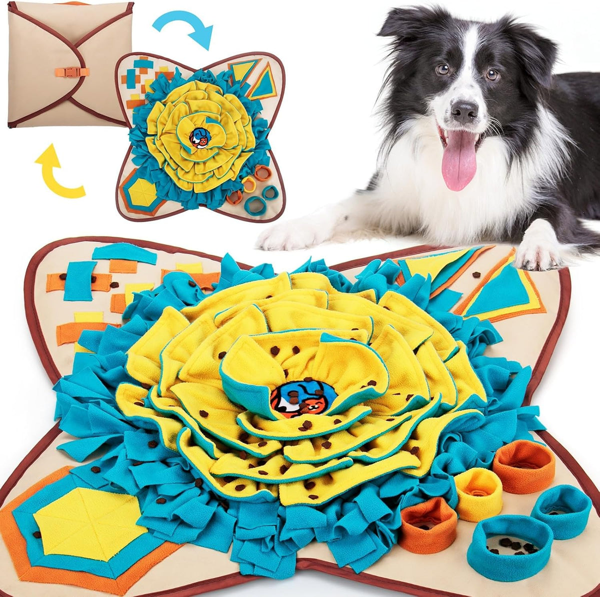 AWOOF Pet Snuffle Mat for Dogs - Khaki