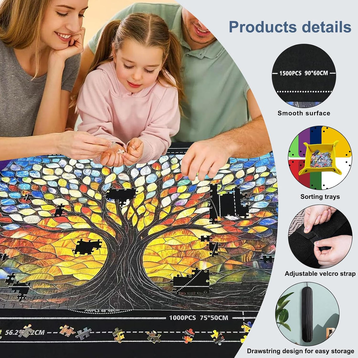 Napzy Puzzle Mat Roll Up 3000pcs - Black, 500-1500pcs - image 3