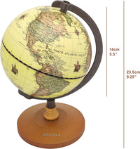 Annova Mini Antique Globe 4-inch / 10 cm - Brown-2 - image 2