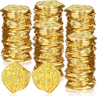 Hanaive 50 Pcs Metal Fake Gold Coins, Silver, Bronze - Gold / Irregular