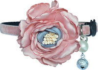 Fupo Cat Collar, Breakaway Adjustable with Bell& Flower - PINK #2